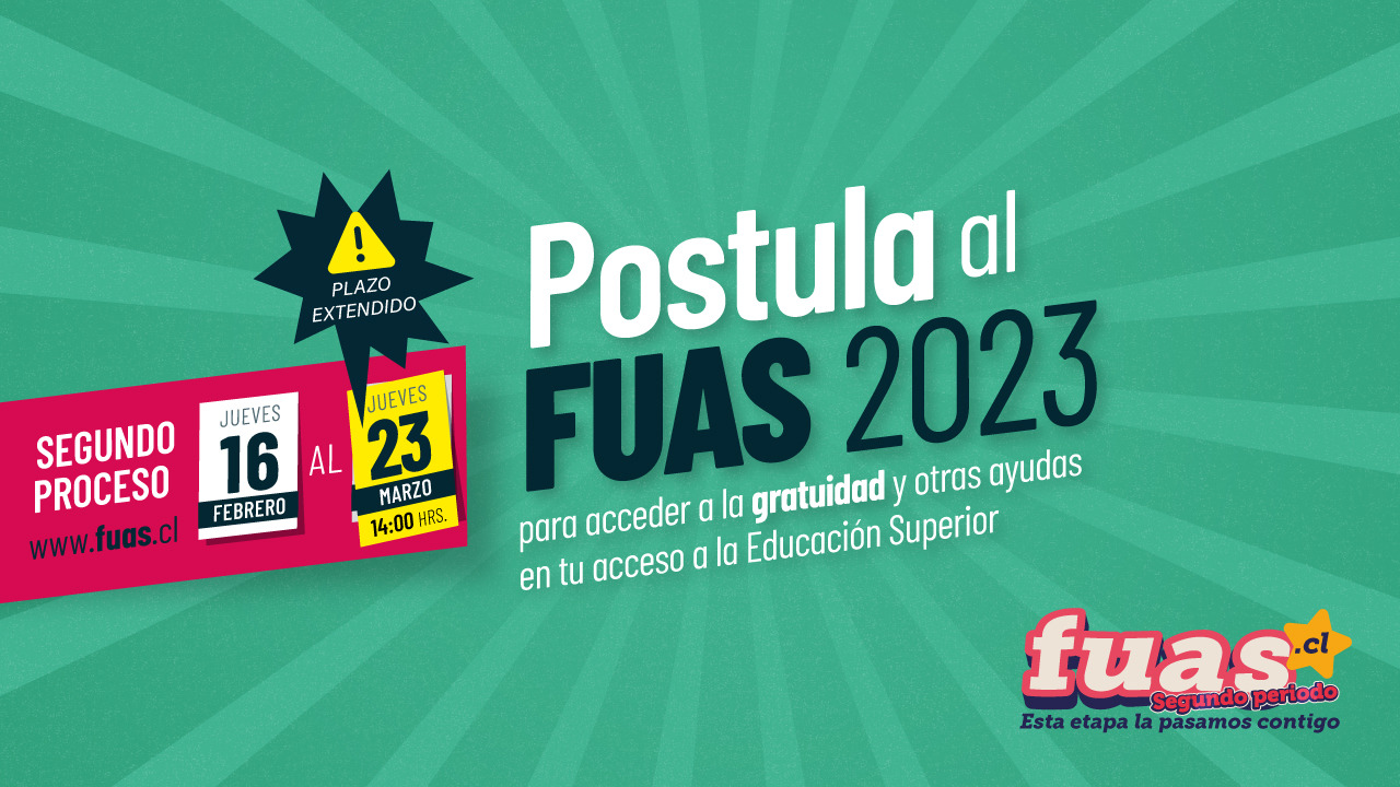 Nuevo plazo se amplía plazo para postular a ayudas económicas a través del formulario FUAS: 23 de marzo