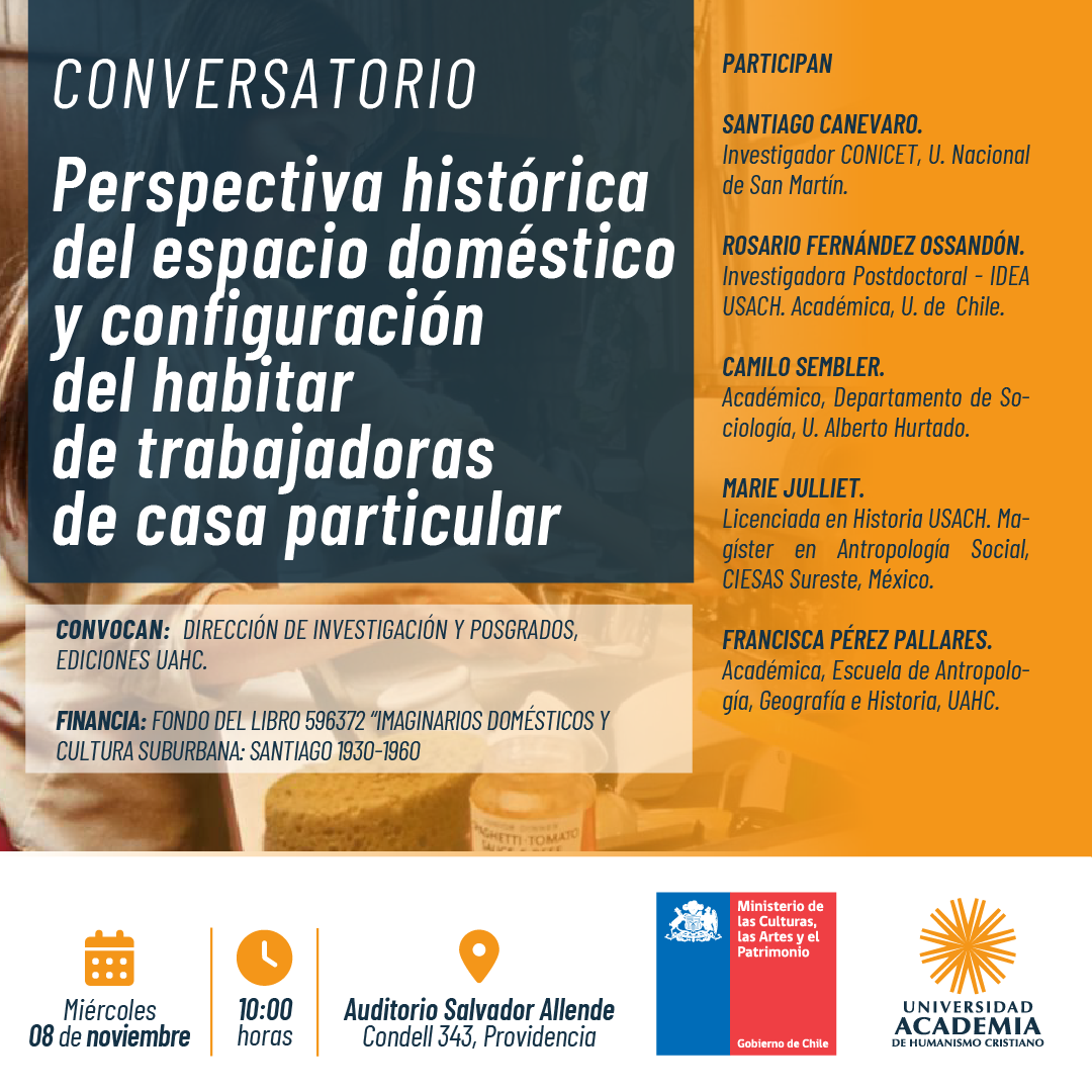 Conversatorio “Perspectiva histórica del espacio doméstico y configuración del habitar de trabajadoras de casa particular”
