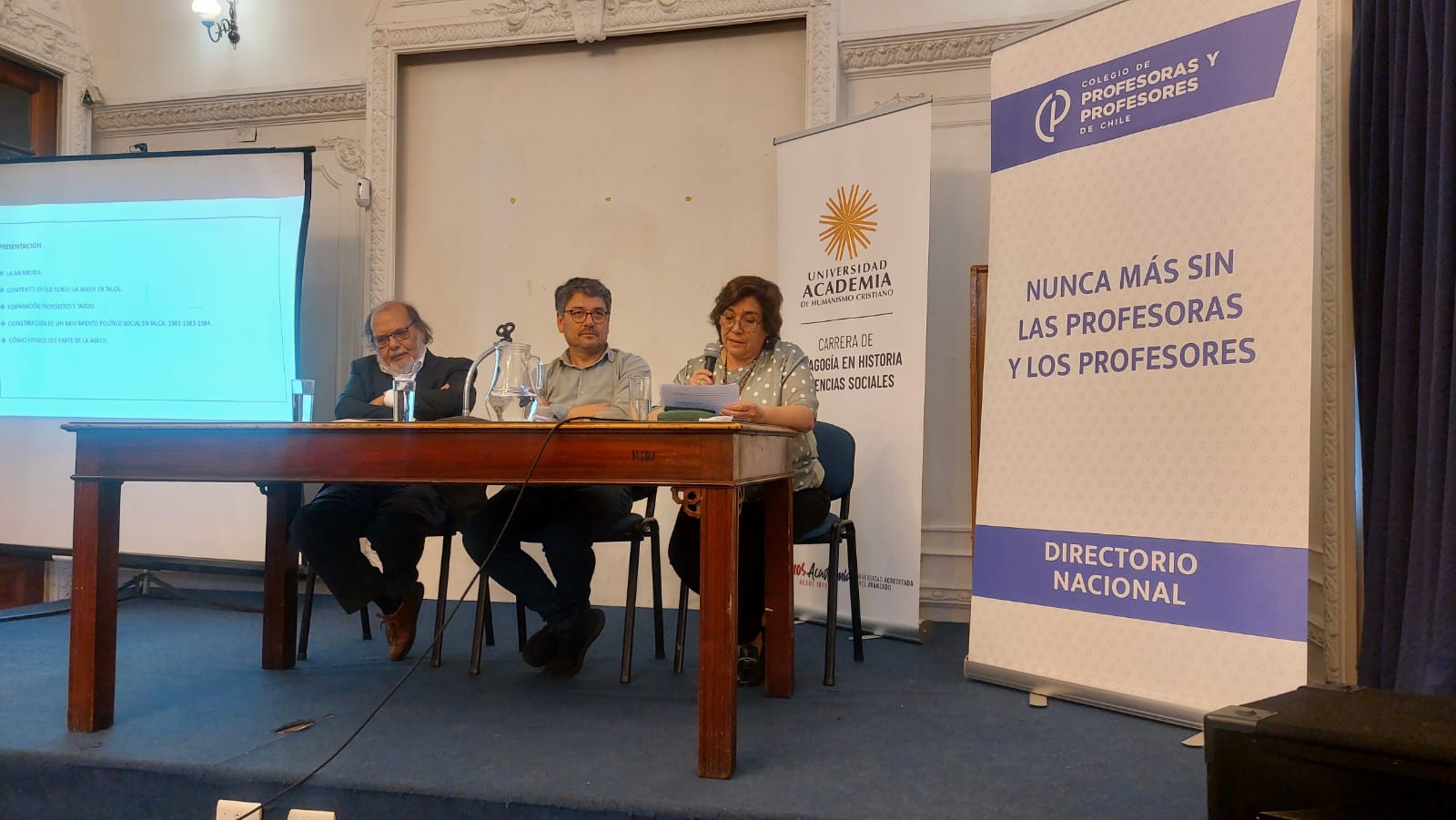 Conversatorio convocado por Pedagogía en Historia y Cs. Sociales UAHC destaca rol de la AGECH en la lucha por la democracia