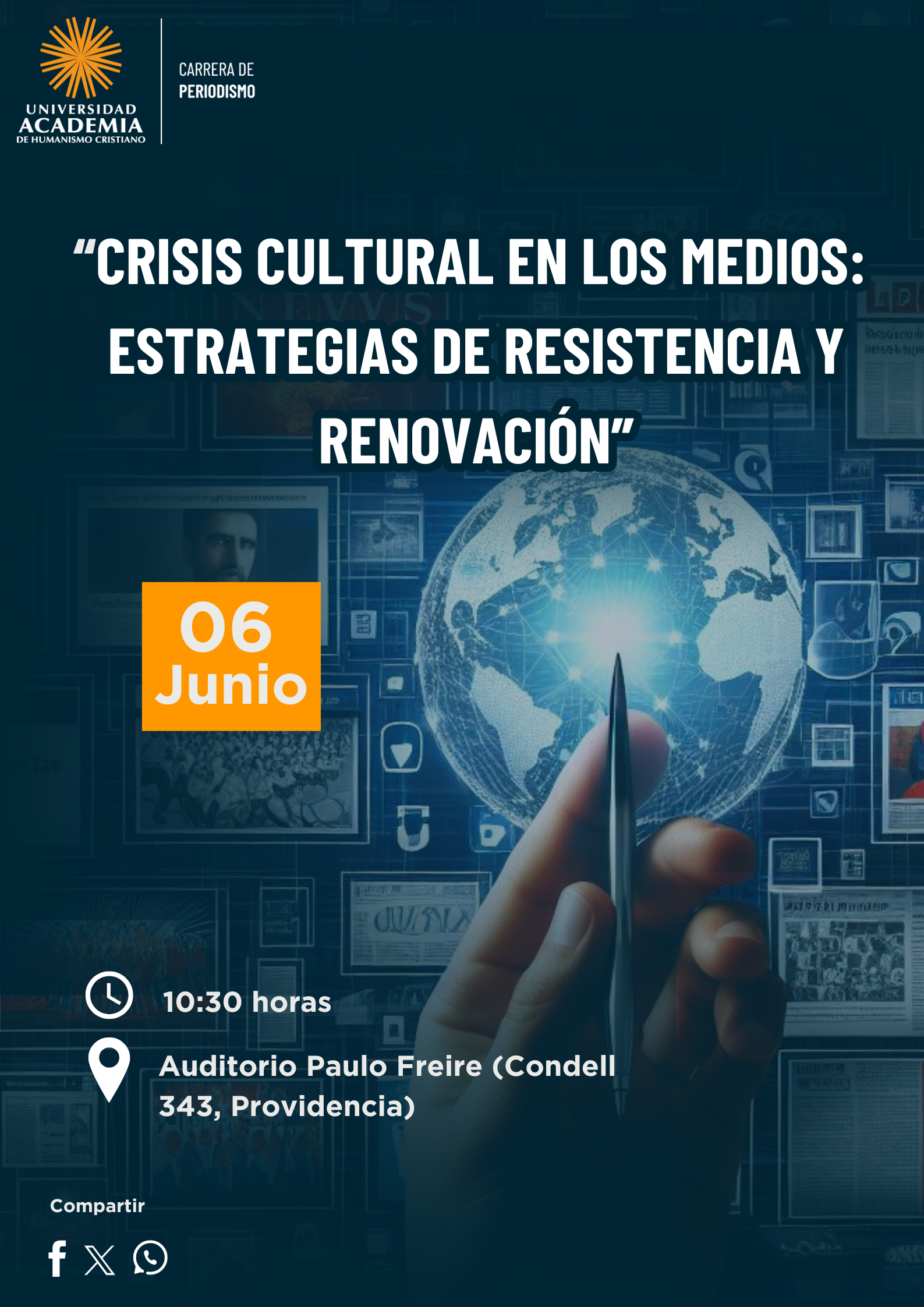 Conversatorio: “Crisis cultural en los medios de comunicación: estrategias de resistencia y renovación en Chile”