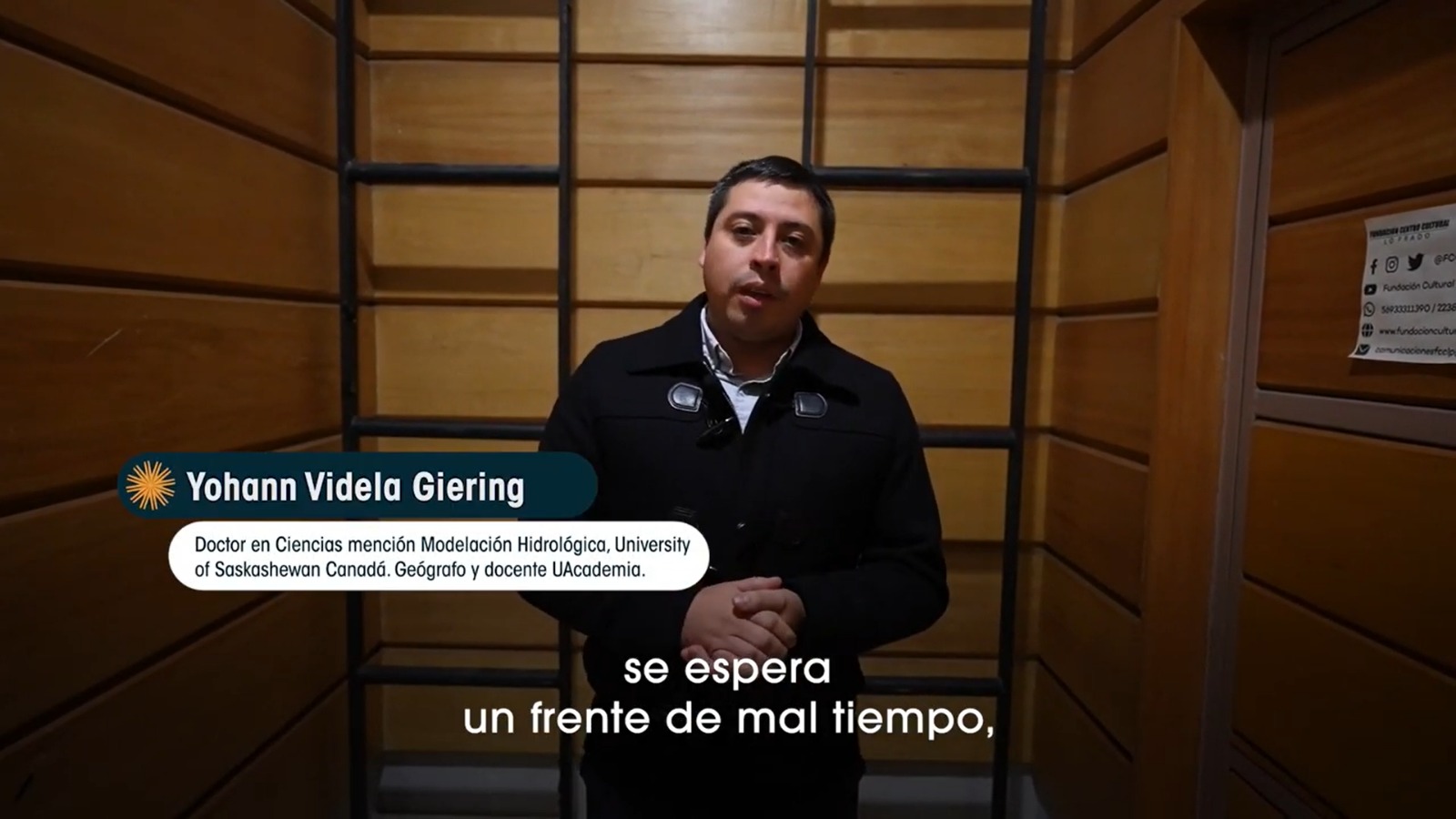Profesor Yohann Videla advierte consecuencias del frente de mal tiempo que afecta a la zona central