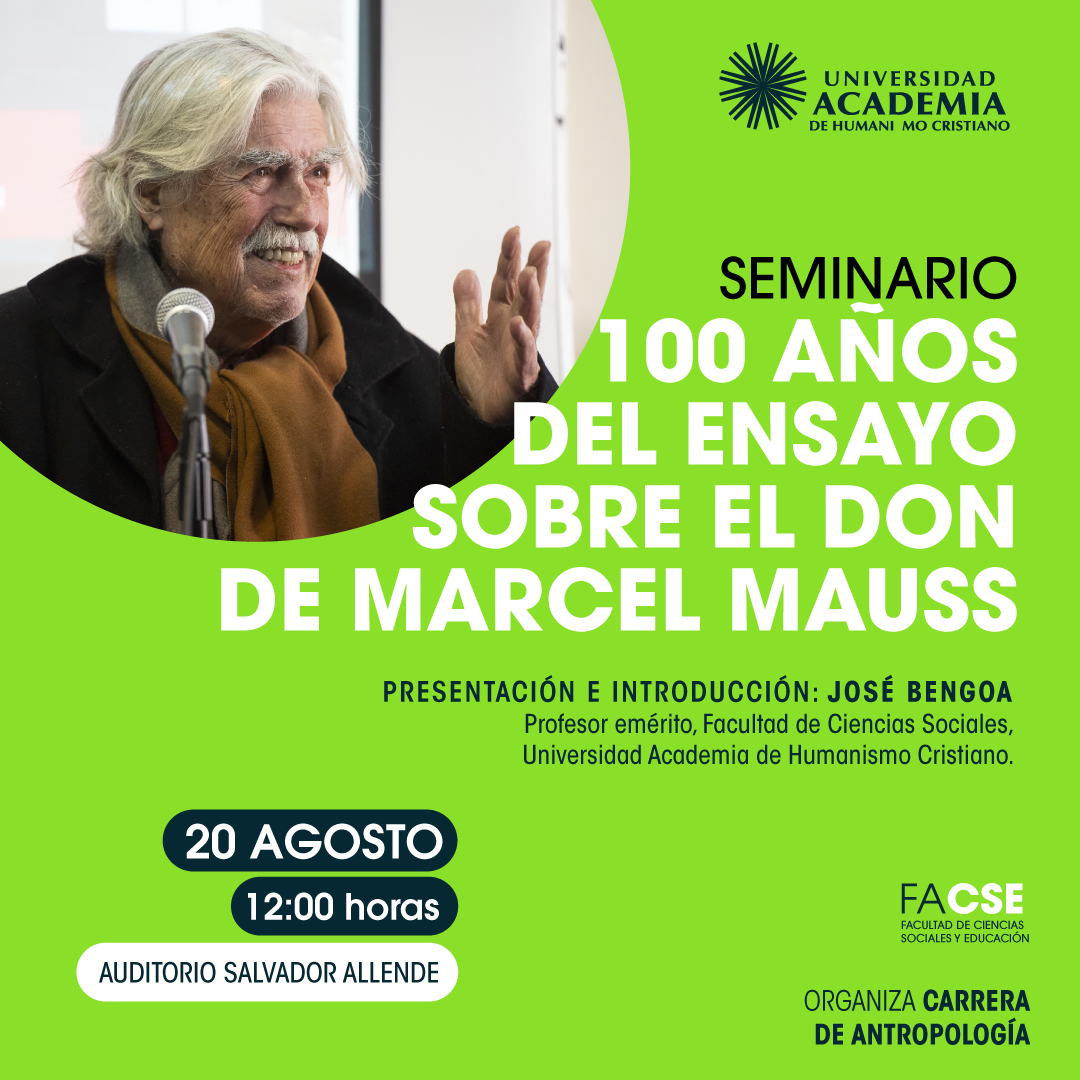 Antropología organiza el seminario A 100 años del “Ensayo sobre el don” de Marcel Mauss