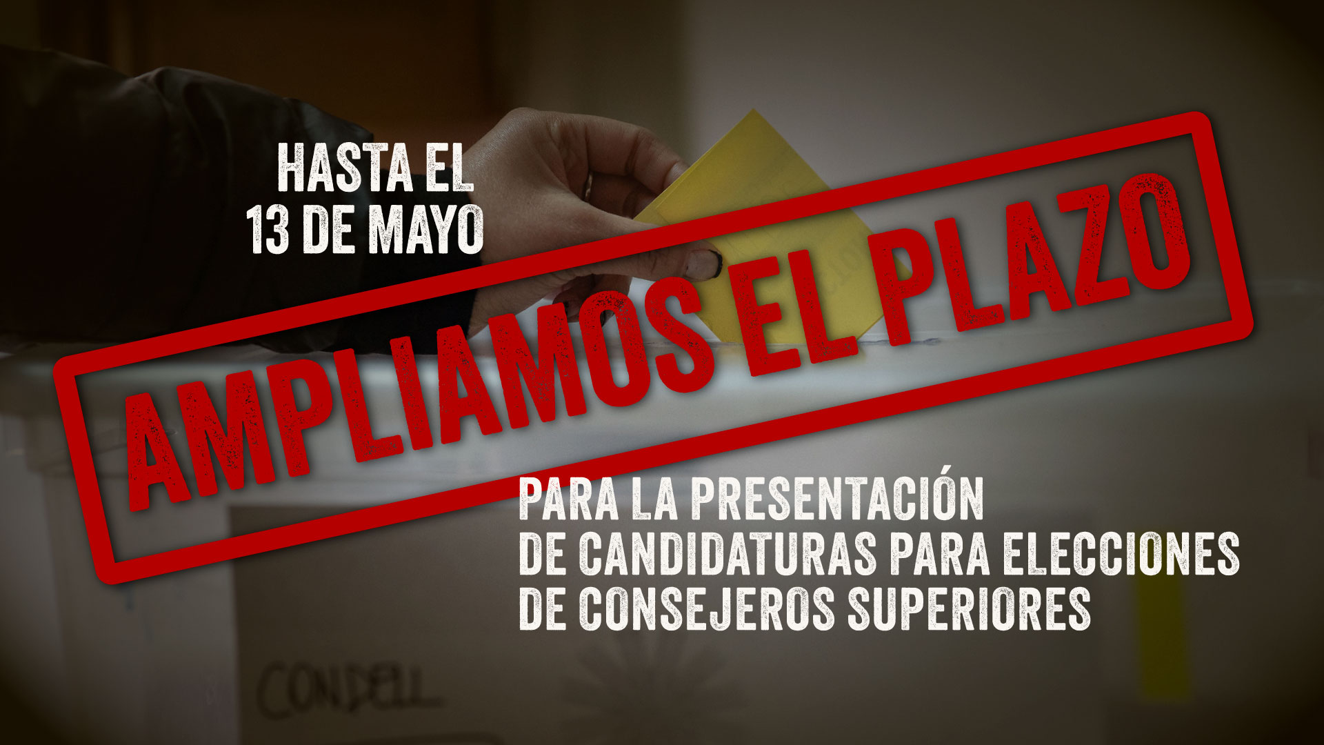 Se amplia el plazo para presentar candidaturas al CSU