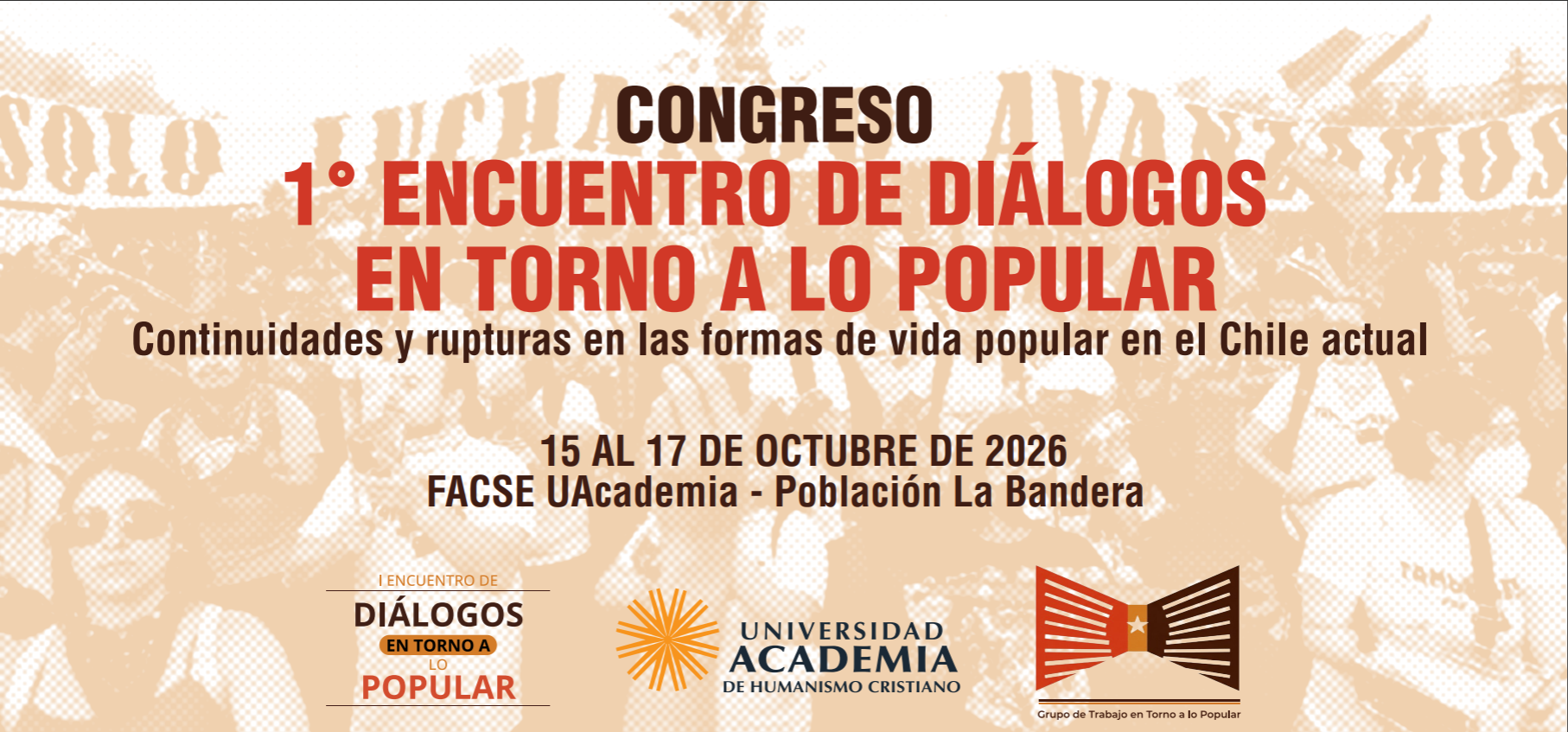 UAcademia y organizaciones sociales realizarán 1° congreso y encuentro de “Diálogos en torno a lo popular”